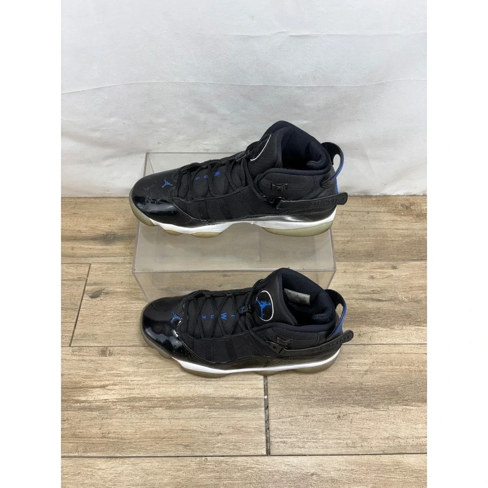 Air Jordan 6 Rings Men's‎ Basketball Shoes Black Blue Size 10.5